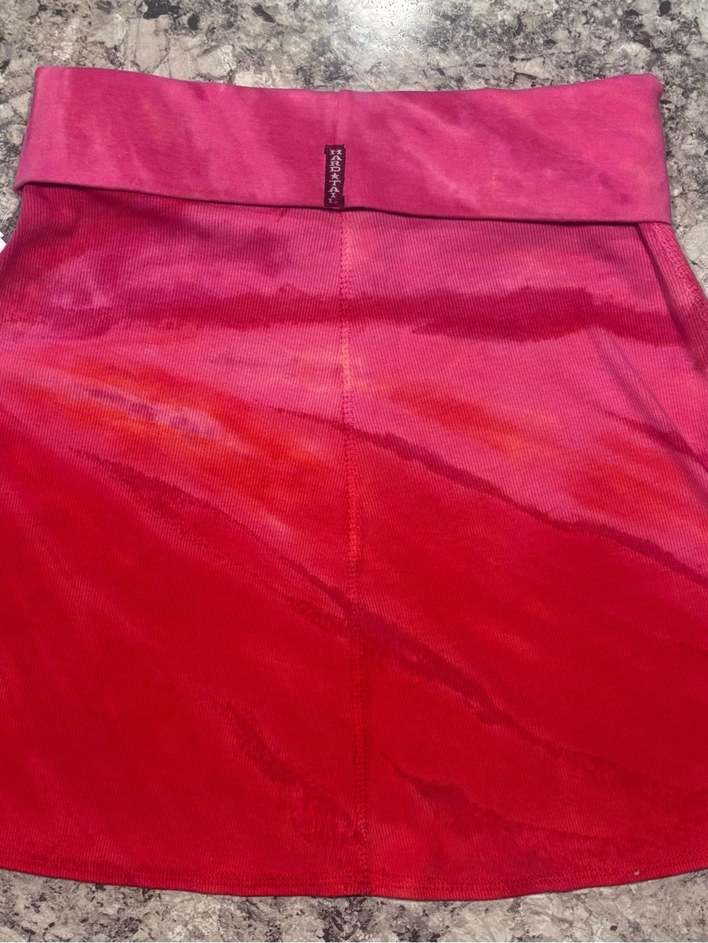 Hard Tail Pink and Red Tie-Dye Athletic Skirt